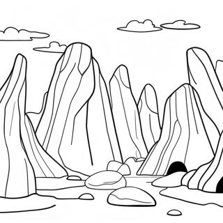 Page De Coloriage Formation Rocheuse Coloree 76499-19350