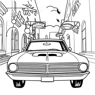 Page De Coloriage Voiture De Muscle Classique 76524-19369