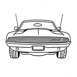 Page De Coloriage Voiture De Muscle Puissante 76527 19382