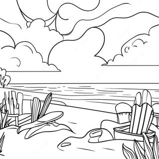 Page De Coloriage De La Scene De Plage Des Outer Banks 76549-19389