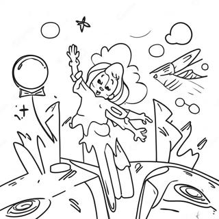 Page De Coloriage De Designs Esthetiques Grunge Retro 76678-19495