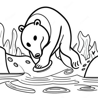 Page De Coloriage Dun Ours Brun Majestueux En Train De Pecher 76731 19539