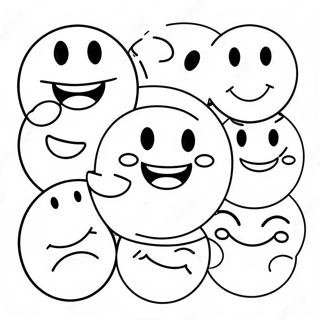 Page De Coloriage Demoticons Sourire Heureux 77215 19895