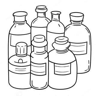 Page De Coloriage Bouteilles De Prescription Colorees 77370-20010