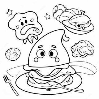 Page De Coloriage De Scene Doeufs Verts Et De Jambon Colores 77475 20099