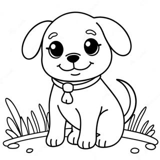 Page De Coloriage De Chien Mignon 77498-20107