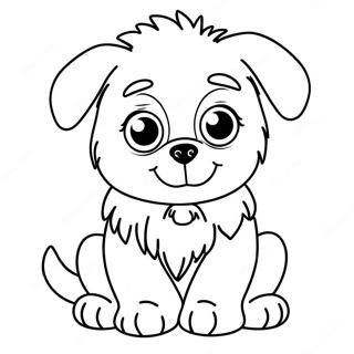 Page De Coloriage De Chien Duveteux Avec De Grands Yeux 77500-20114