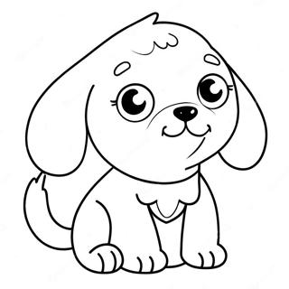 Page De Coloriage De Chien Duveteux Avec De Grands Yeux 77500-20116