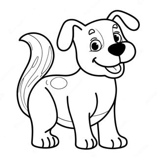 Page De Coloriage De Chien Heureux Remuant La Queue 77501-20119