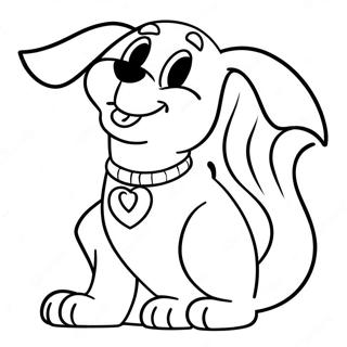 Page De Coloriage De Chien Heureux Remuant La Queue 77501-20120