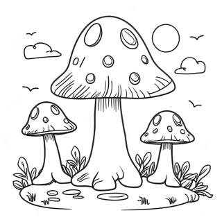 Village De Champignons Fantastiques Page A Colorier 7754-421