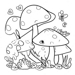 Personnages De Champignons Fantaisistes Page A Colorier 7755-1187