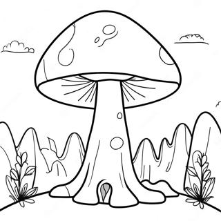 Paysage De Champignons Geants Page A Colorier 7756-198