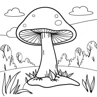 Paysage De Champignons Geants Page A Colorier 7756-199
