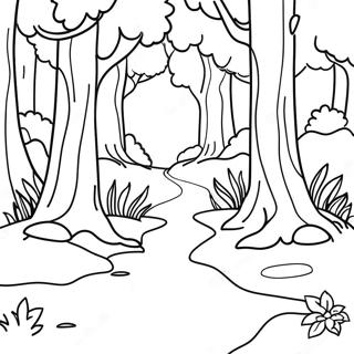 Page De Coloriage De La Foret 77576-20166