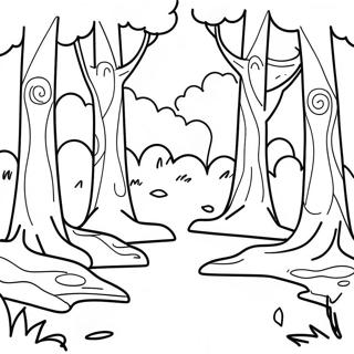 Page De Coloriage De La Foret 77576-20167