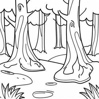 Page De Coloriage De La Foret 77576-20168