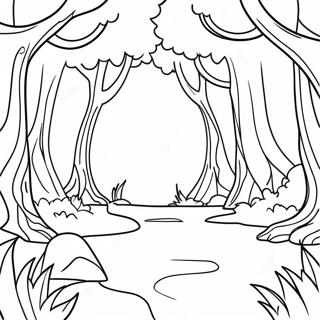 Page De Coloriage De La Foret Enchantee Magique 77577-20169