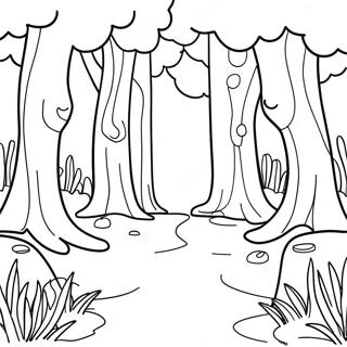 Page De Coloriage De La Foret Enchantee Magique 77577-20170