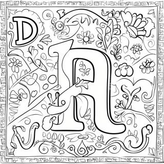 Page De Coloriage De Lalphabet Espagnol Colore 77990-20489