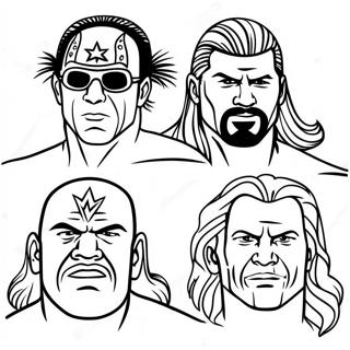 Page De Coloriage Des Superstars De La Wwe En Action 78016-20509