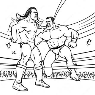 Page De Coloriage Des Superstars De La Wwe En Action 78016-20510