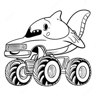 Page De Coloriage De Camion Monstre Requin 78041-20528