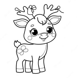 Page De Coloriage De Renne De Noel Mignon 78097-20581