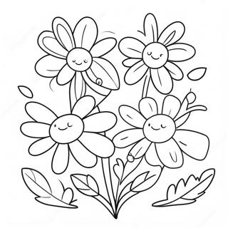 Page De Coloriage De Fleurs Mignonnes Pour La Fete Des Meres 78197-20650