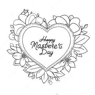 Page De Coloriage De Coeur Doux Pour La Fete Des Meres 78199-20660