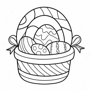 Page De Coloriage De Panier De Paques Colore Avec Des Oeufs 78223-20671