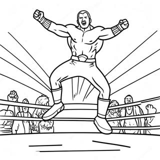 Page De Coloriage Dun Lutteur Wwe Excitant Sautant Sur Un Adversaire 78248-20689