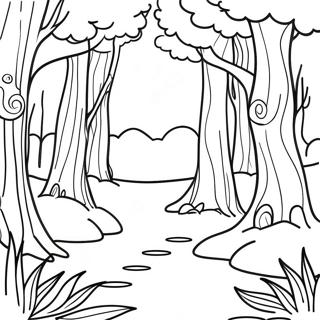 Page De Coloriage Paysage Forestier Serein 78300-20729