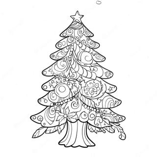 Page De Coloriage De Sapin De Noel Fantaisiste 78403-20810