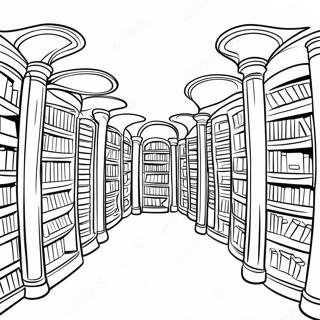 Page De Coloriage De La Bibliotheque 78479-20868