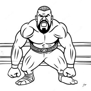 Page De Coloriage Daction Audacieuse De Lutteur Wwe 78506-20890