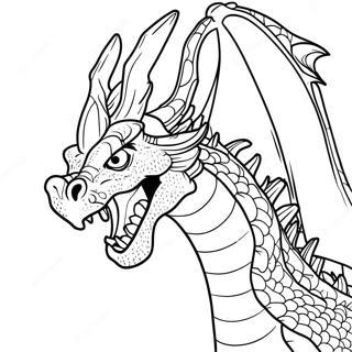 Dragon Réaliste Effrayant Pages À Colorier