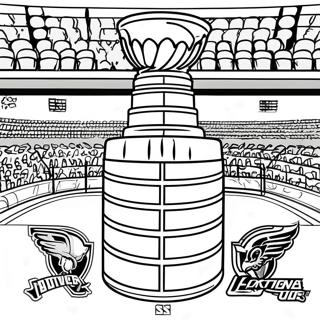Page De Coloriage Passionnante Du Championnat De La Coupe Stanley 78609-20971