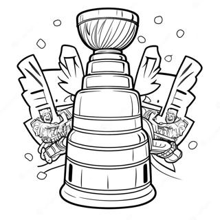 Page De Coloriage Passionnante Du Championnat De La Coupe Stanley 78609-20972