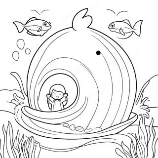 Page De Coloriage De Jonas Priant A Linterieur De La Baleine 78635-20990