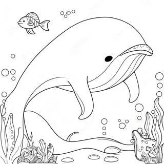 Page De Coloriage De La Grande Baleine Amicale 78638 21002