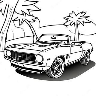 Page De Coloriage De La Camaro Decapotable En Mouvement 78688-21036