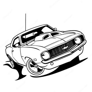 Page De Coloriage De La Camaro Muscle En Course 78689-21038