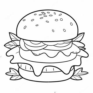 Page De Coloriage De Hamburger Pages À Colorier