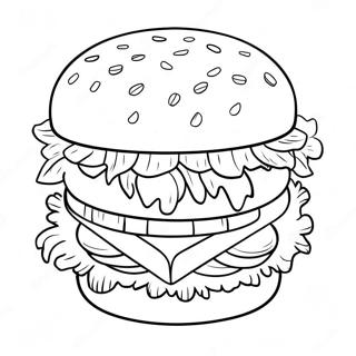 Page De Coloriage De Hamburger Pages À Colorier