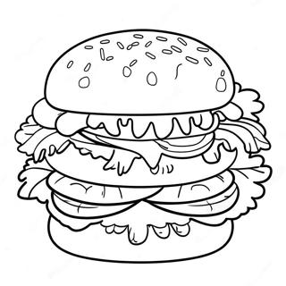 Page De Coloriage De Hamburger Pages À Colorier