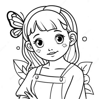 Page De Coloriage De Shinobu Avec Un Papillon 78741-21077