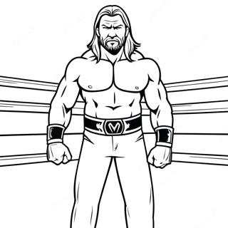 Page De Coloriage De Triple H Dans Le Ring 78846-21162