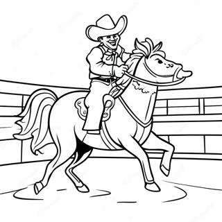 Clown De Rodeo En Action Page De Coloriage 79000 21283