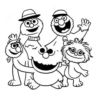 Page De Coloriage Des Personnages De Sesame Street 79025-21304